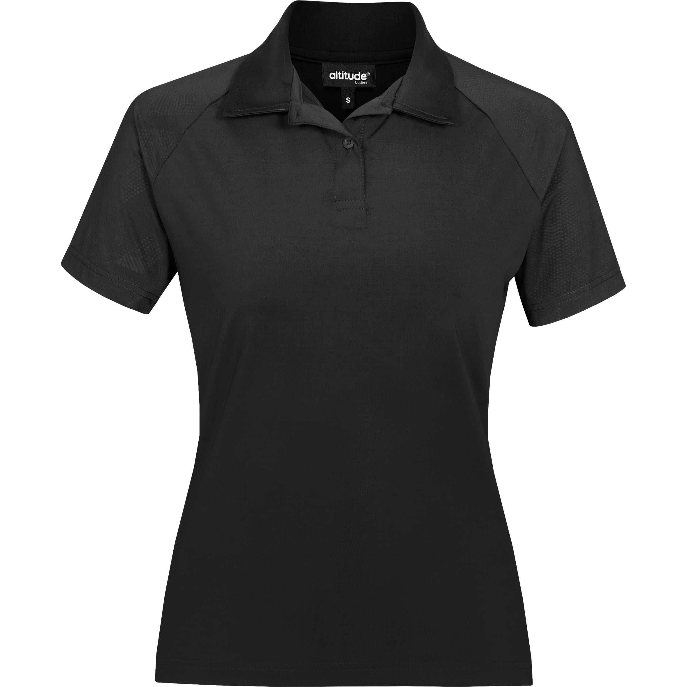 Ladies Santorini Golf Shirt-2XL-Black-BL
