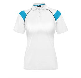Ladies Score Golf Shirt - White Red Only-2XL-Cyan-CY