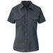 Ladies Short Sleeve Kensington Shirt-L-Grey-GY