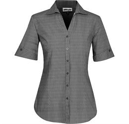 Ladies Short Sleeve Northampton Shirt-L-Black-BL
