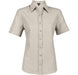 Ladies Short Sleeve Oxford Shirt - White Only-2XL-Stone-ST