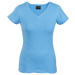 Ladies Slub V Neck T-Shirt Atlantic Blue / XS / Last Buy - T-Shirts