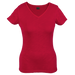 Ladies Slub V Neck T-Shirt Red / XS / Last Buy - T-Shirts