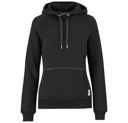 Ladies Smash Hooded Sweater - White Only-L-Black-BL
