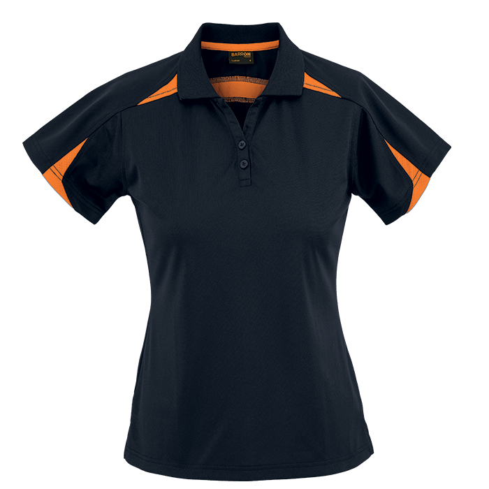 Ladies Solo Golfer Black/Orange / XS / Regular - Golf Shirts