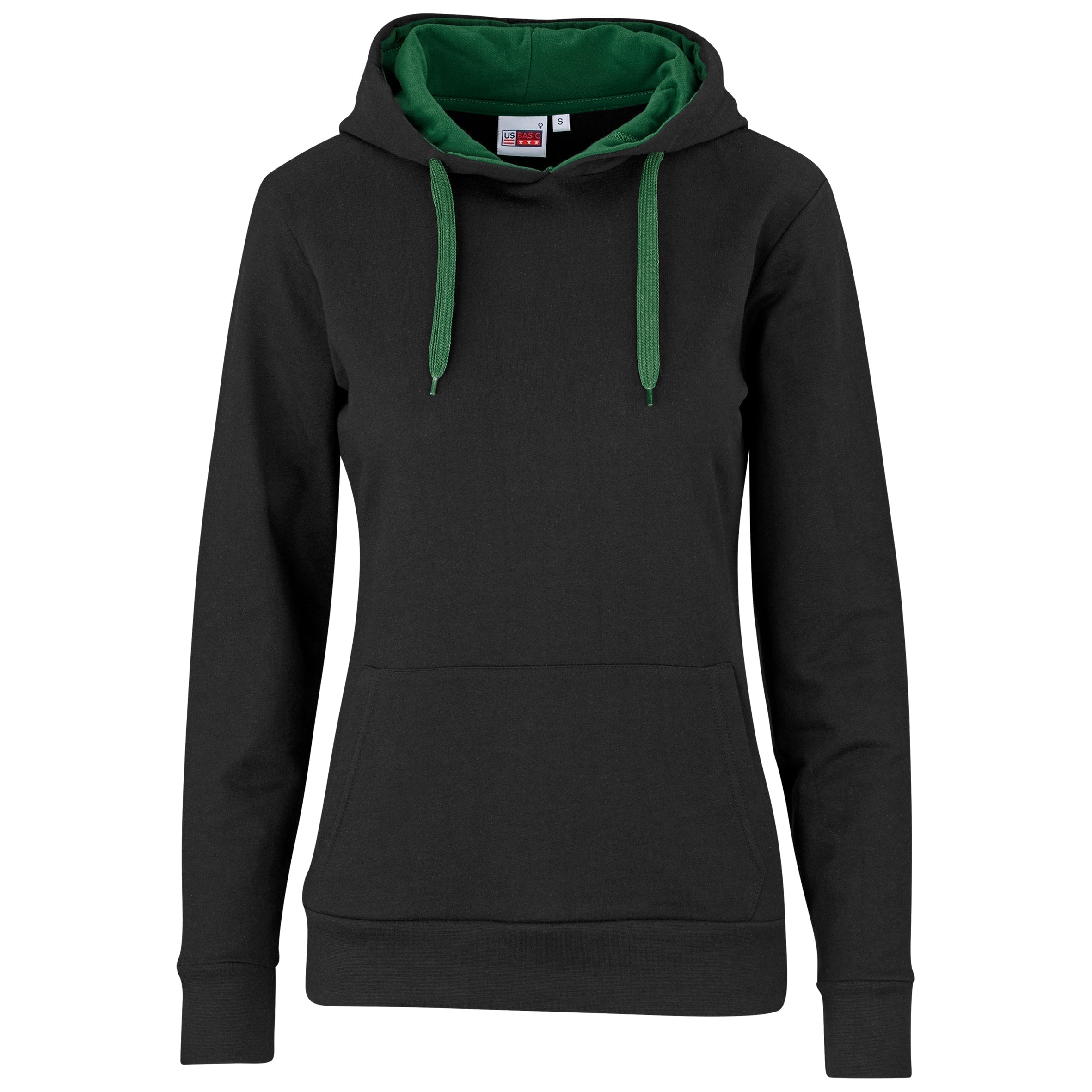 Ladies Solo Hooded Sweater-L-Dark Green-DG1