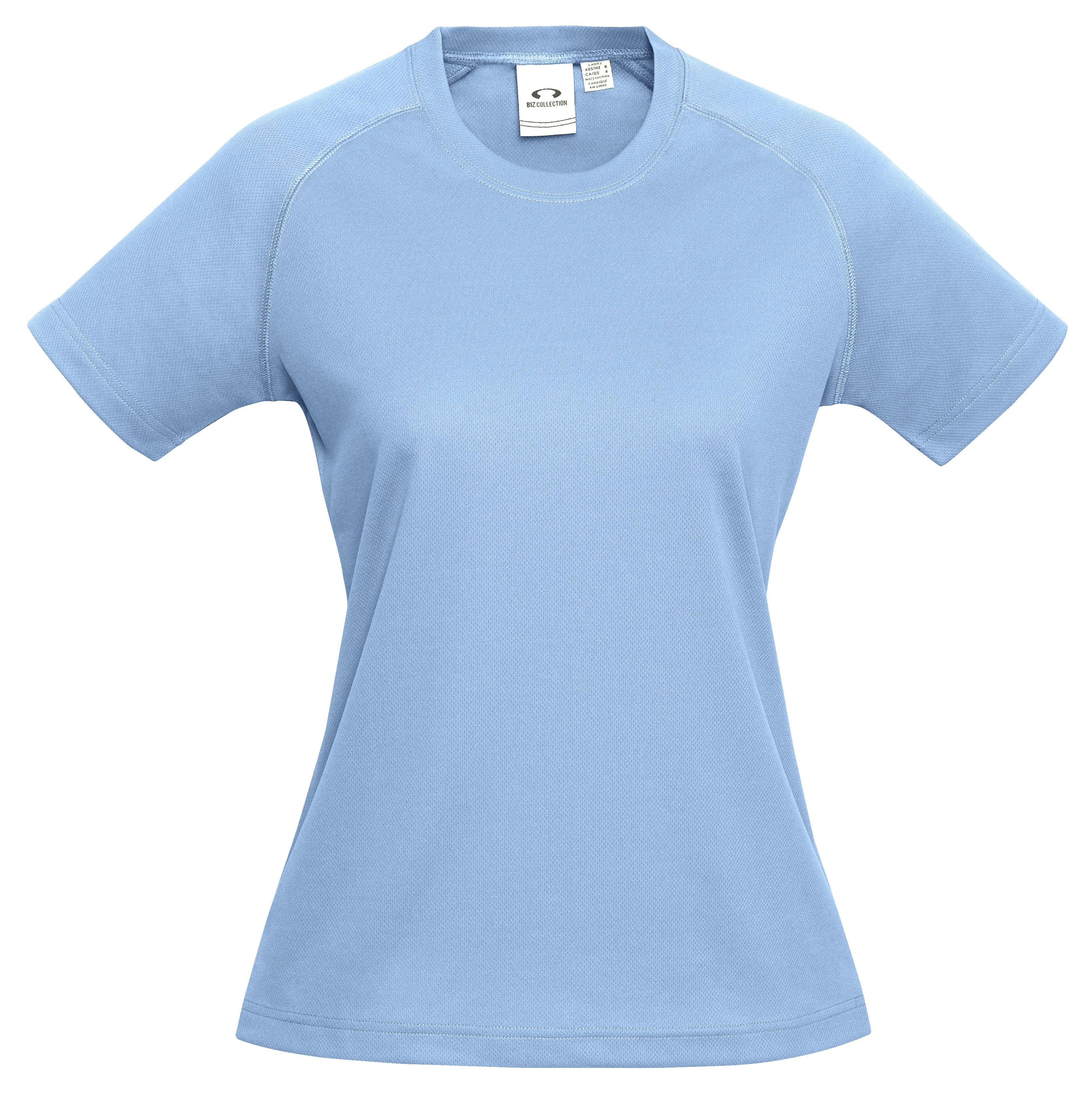 Ladies Sprint T-Shirt - Navy Only-L-Light Blue-LB