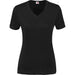 Ladies Super Club 165 V-Neck T-Shirt-L-Black-BL