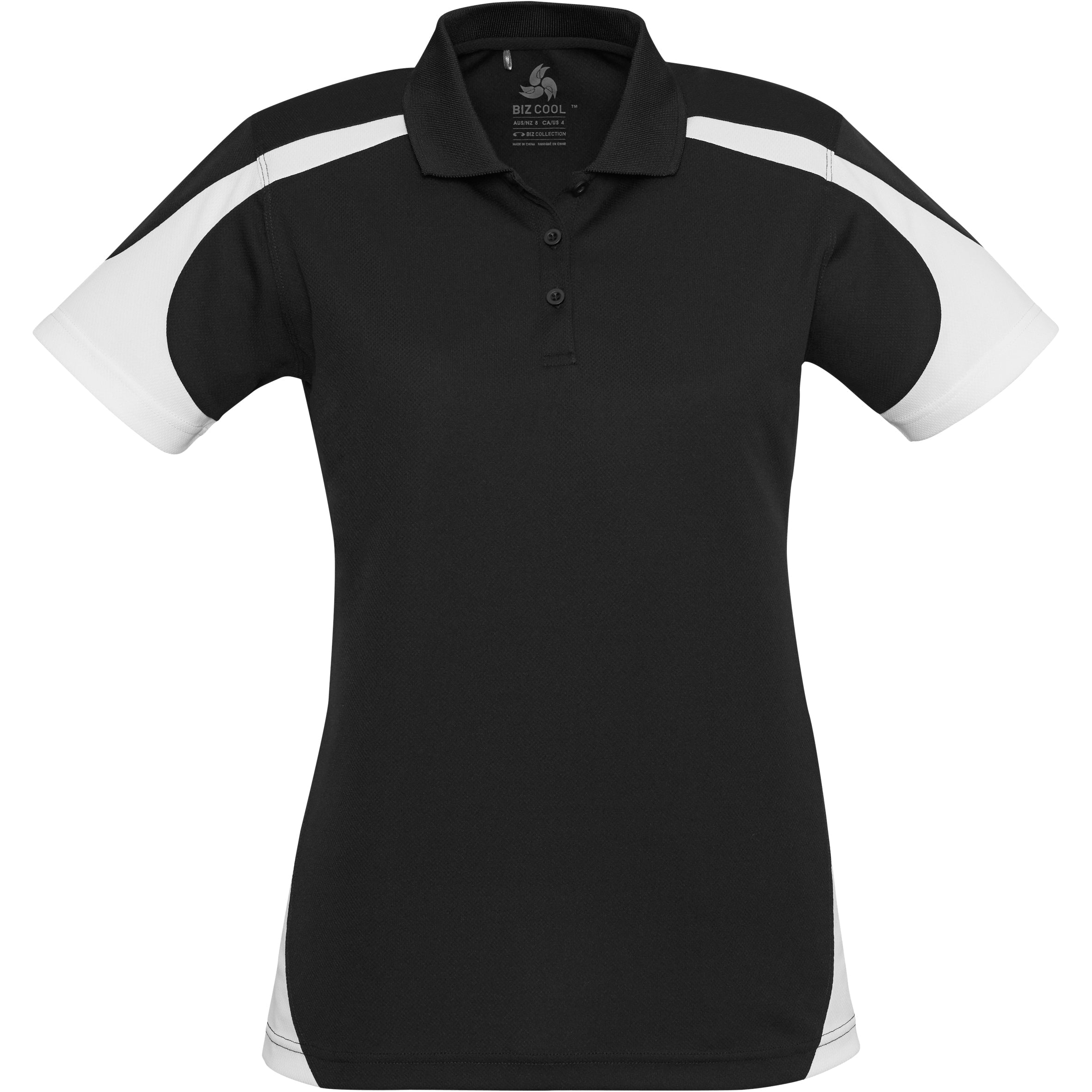 Ladies Talon Golf Shirt-L-Black-BL