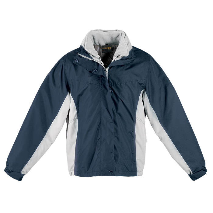 Ladies Three-in-One Jacket-Coats & Jackets-Navy/Silver-XS
