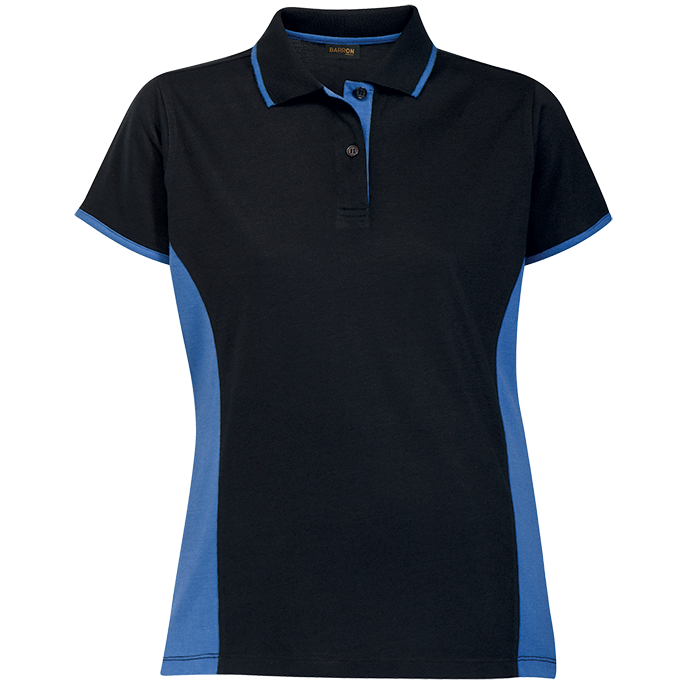 Ladies Two-Tone Golfer Black/Blue / XS / Last Buy - Golf Shirts