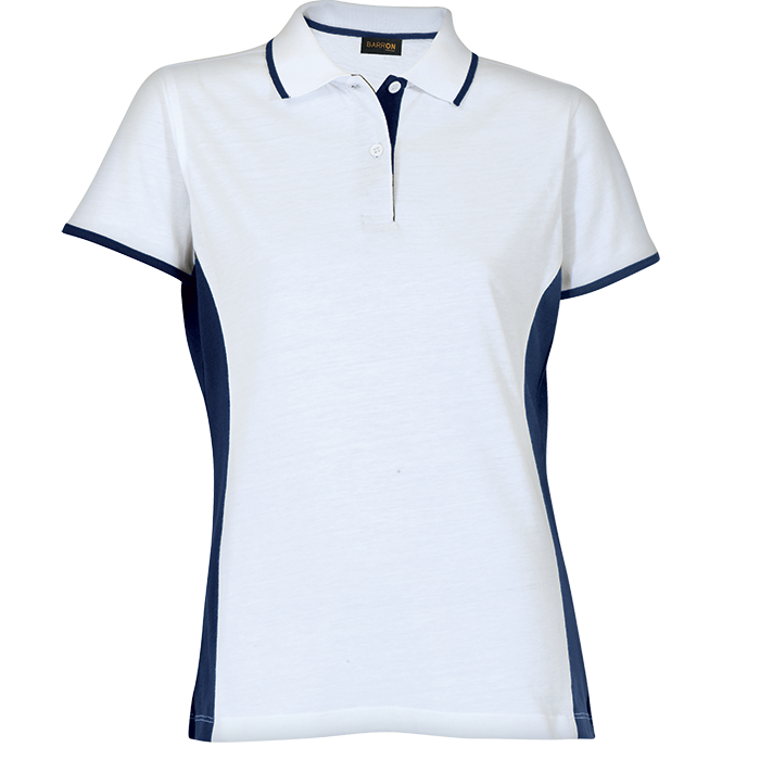 Ladies Two-Tone Golfer White/Navy / XS / Last Buy - Golf Shirts