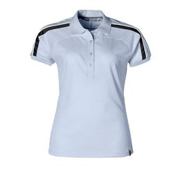 Ladies Trinity Golf Shirt - White Only-L-Light Blue-LB