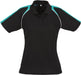 Ladies Triton Golf Shirt - Black Yellow Only-L-Black With Turquoise-BLT
