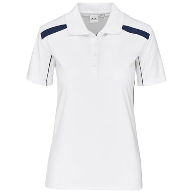 Ladies United Golf Shirt - White Navy Only-L-White With Navy-WN