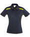 Ladies United Golf Shirt - White Navy Only-L-Navy With Lime-NL