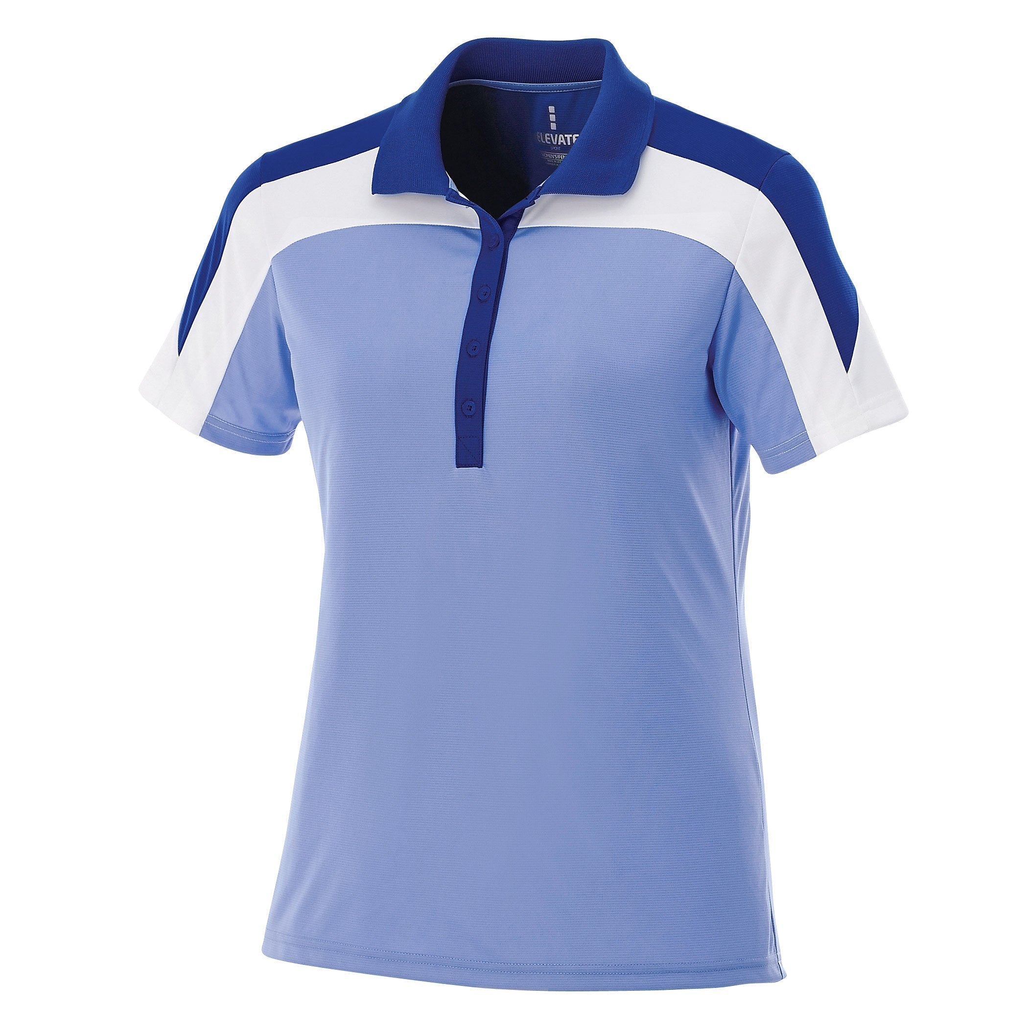 Ladies Vesta Golf Shirt - Green L / Blue / BU