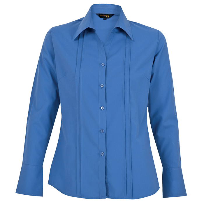 Ladies Vogue Blouse Long Sleeve French Blue / SML / Last Buy - Shirts-Corporate