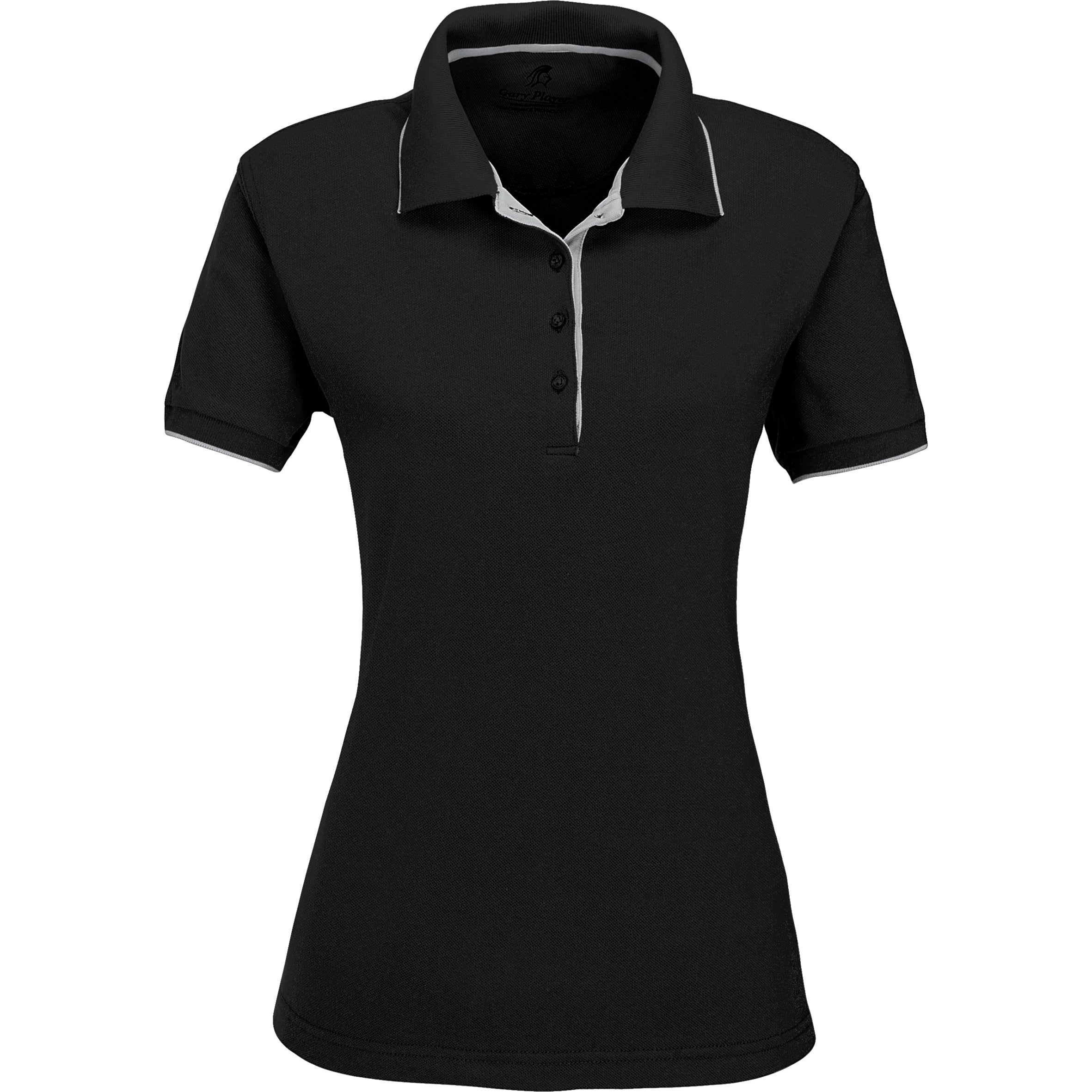 Ladies Wentworth Golf Shirt - Grey Only-L-Black-BL