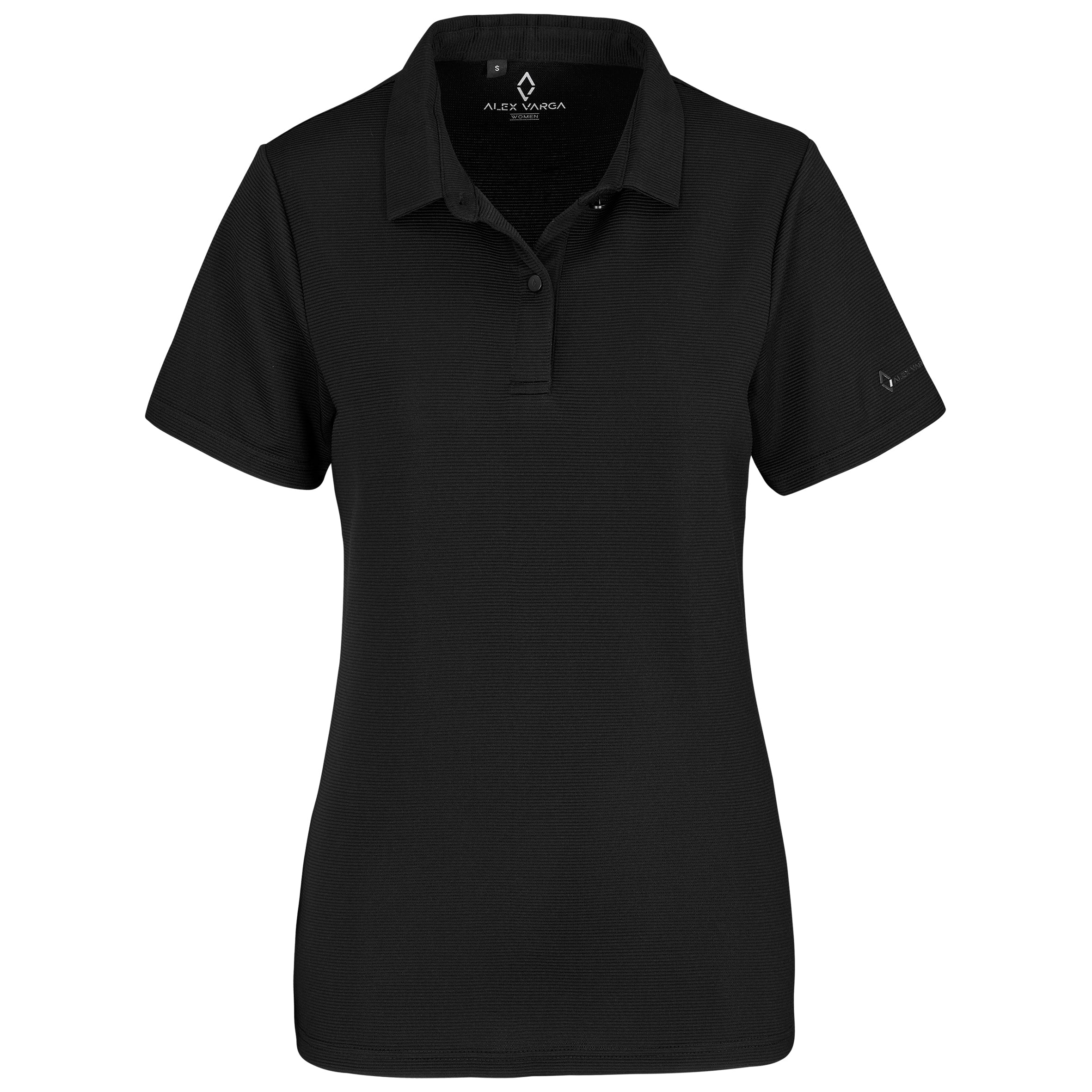 Ladies Xenia Golf Shirt L / Black / BL