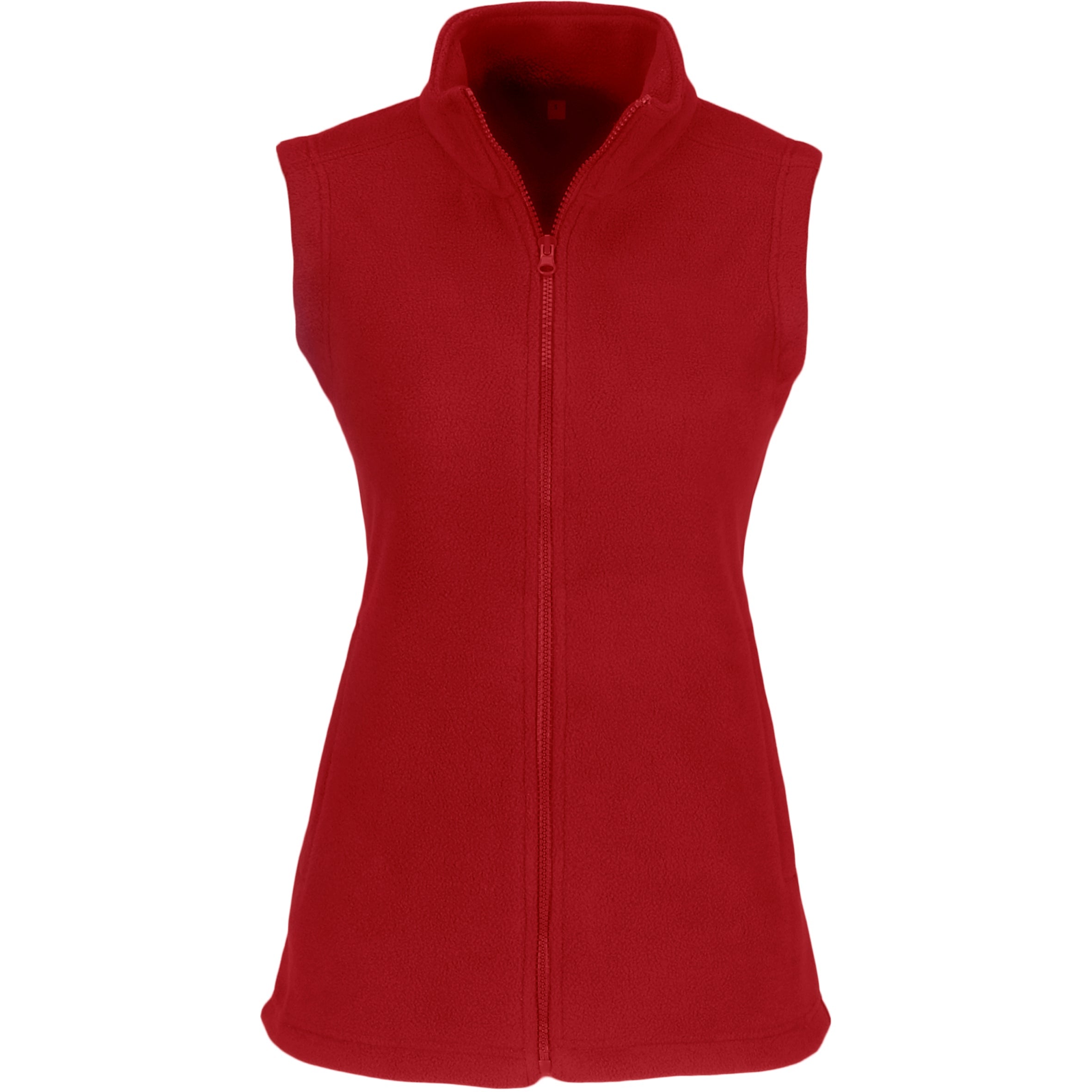 Ladies Yukon Micro Fleece Bodywarmer - Black Only-2XL-Red-R