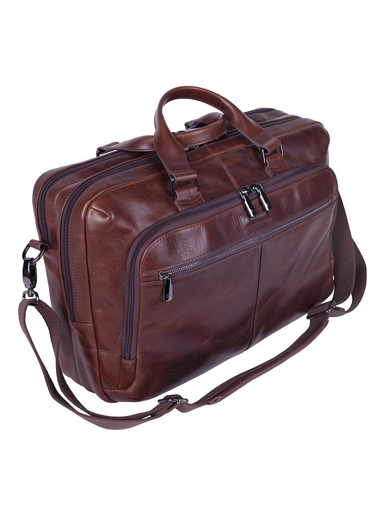 Large Genuine Leather Business Case | Brown-Briefcases