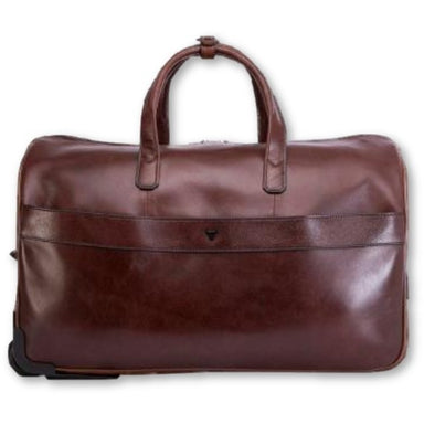 Leather Duffel Bag with Wheels-Duffel Bags