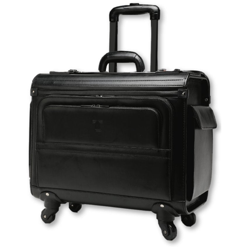 Leather Laptop Pilot Case with 4 Wheels | Creative Brands — Creative ...