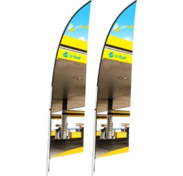 Legend 2m Sublimated Arcfin Single-Sided Flying Banner (Set Of 2)-Banners