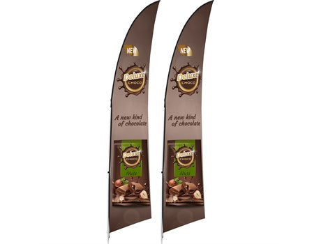 Legend 3m Sublimated Arcfin Single-Sided Flying Banner (Set Of 2)-Banners