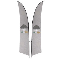 Legend 3M Sublimated Arcfin Double-Sided Flying Banner - 1 complete unit-Banners