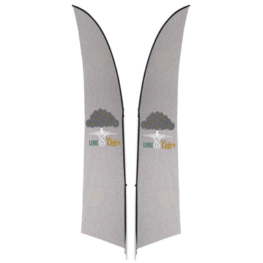 Legend 3M Sublimated Arcfin Double-Sided Flying Banner - 1 complete unit-Banners