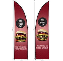Legend 2m Sublimated Arcfin Double-Sided Flying Banner Skin-Banners