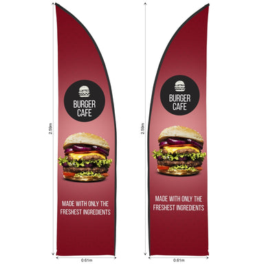 Legend 2m Sublimated Arcfin Double-Sided Flying Banner Skin-Banners