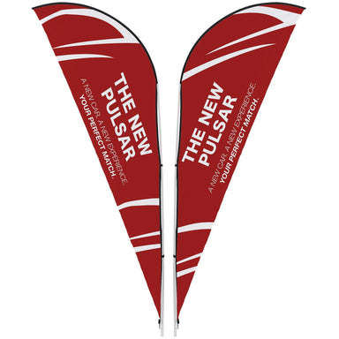 Legend 2M Sublimated Sharkfin Double-Sided Flying Banner - 1 complete unit-Banners