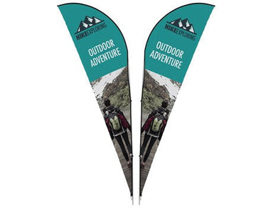 Legend 4M Sublimated Sharkfin Double-Sided Flying Banner - 1 complete unit-Banners