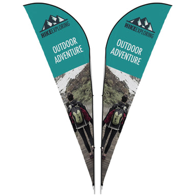 Legend 4M Sublimated Sharkfin Double-Sided Flying Banner - 1 complete unit-Banners
