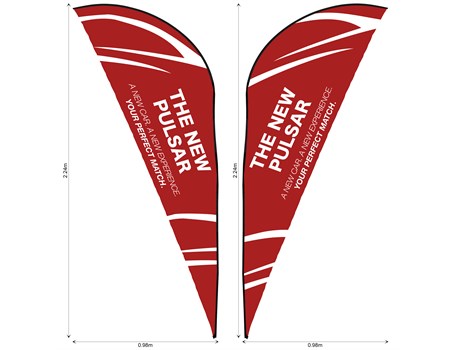 Legend 2m Sublimated Sharkfin Double-Sided Flying Banner Skin-Banners