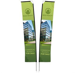 Legend 4M Sublimated Telescopic Double-Sided Flying Banner - 1 complete unit-Banners