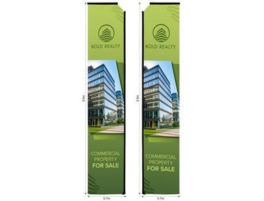 Legend 4m Sublimated Telescopic Double-Sided Flying Banner Skin-Banners