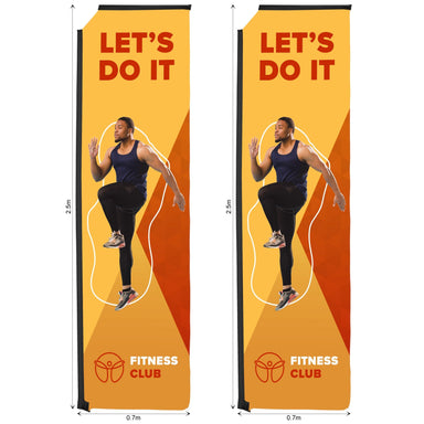 Legend 3m Sublimated Telescopic Flying Banner Skin (Set Of 2)-Banners