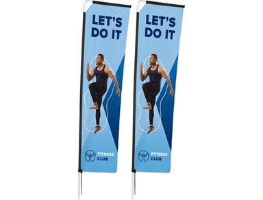 Legend 3m Sublimated Telescopic Single-Sided Flying Banner (Set Of 2)-Banners