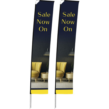 Legend 4m Sublimated Telescopic Single-Sided Flying Banner (Set Of 2)-Banners