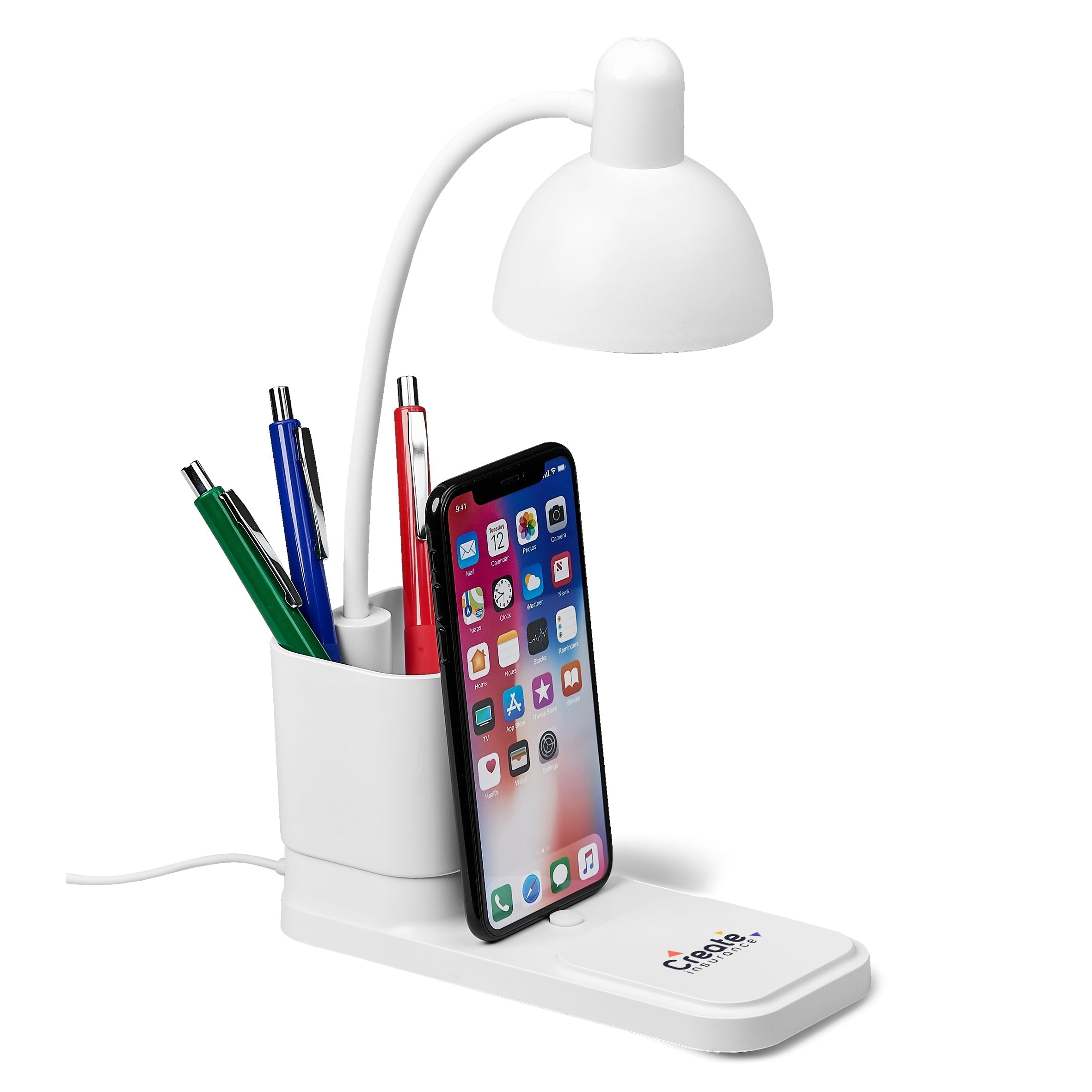 Lexicon Desk Lamp Pen Caddy & Phone Stand