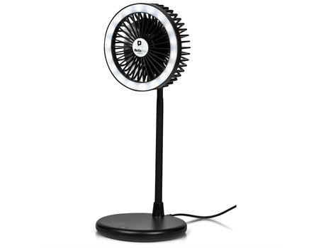 Light Breeze LED Ring Light Desk Fan-Black-BL