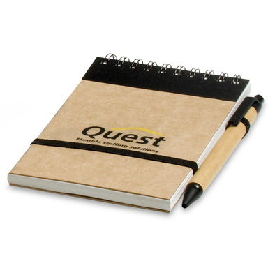 Eco-Logical A6 Hard Cover Notepad-Black-BL