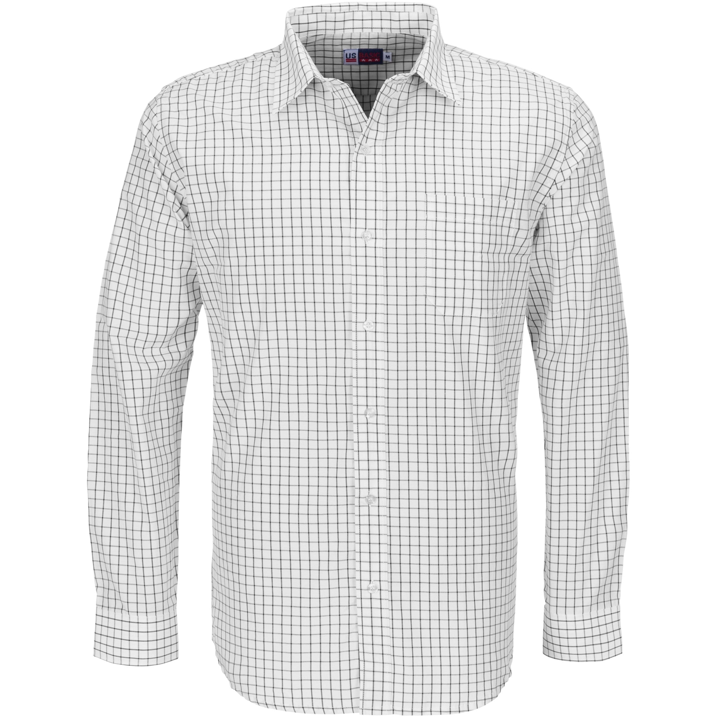 Men Long Sleeve Aston Shirt-L-White-W