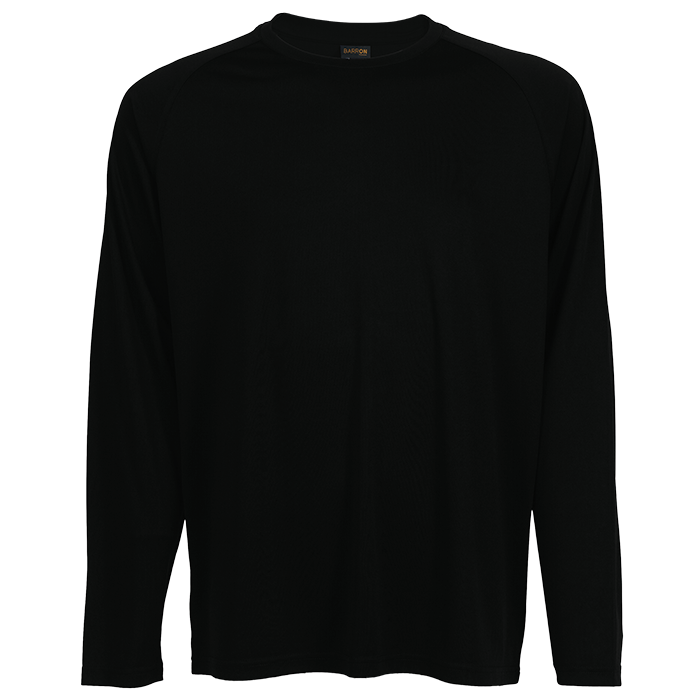 Long Sleeve Polyester T-Shirt Black / SML / Regular - T-Shirts