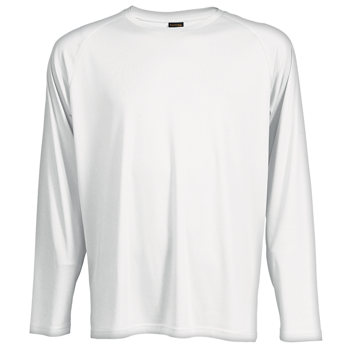 Long Sleeve Polyester T-Shirt White / SML / Regular - 