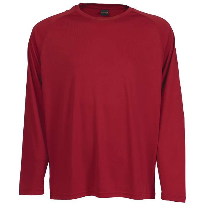 Long Sleeve Polyester T-Shirt Red / SML / Regular - T-Shirts